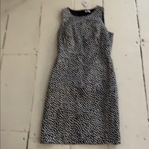 Navy and white dress